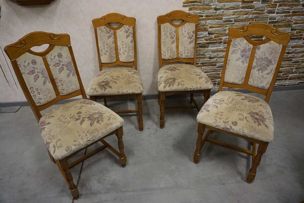 Krzesła Dębowe Komplet 4 sztuki Mega Wygodne     L-204