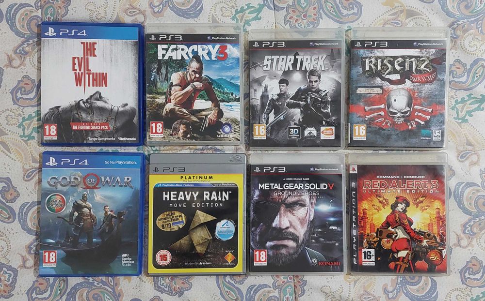 Conjunto de jogos PS3 e PS4