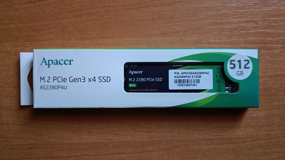 SSD M.2 2280 Apacer AS2280P4U 512GB PCIe Gen3x4