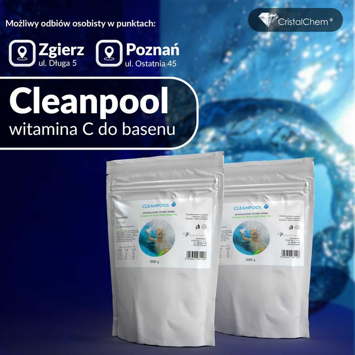 Witamina C/Cleanpool 2 x 1000g -Naturalny Regulator Wody PH do basenu