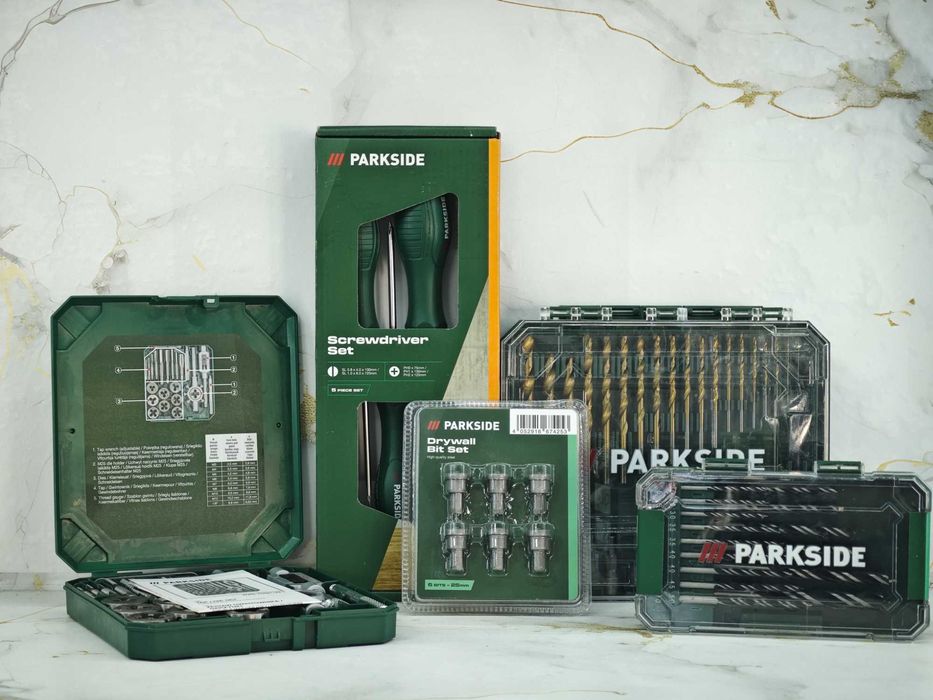 Zestaw różności PARKSIDE - wiertła, gwintowniki, bity, śrubokręty NOWE