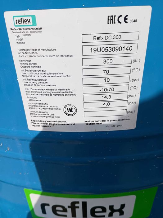 Zbiornik ciśnieniowy hydrofor