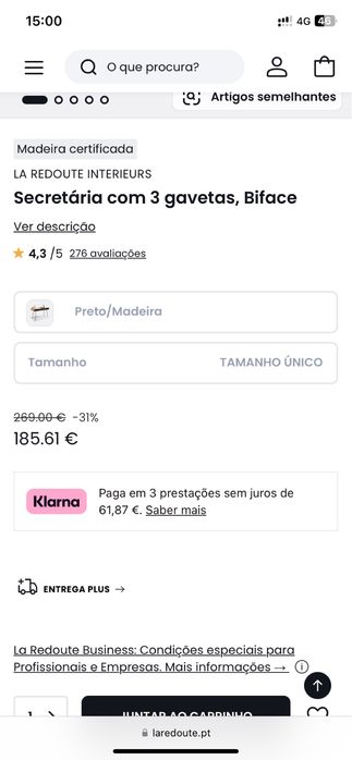 Secretária mesa