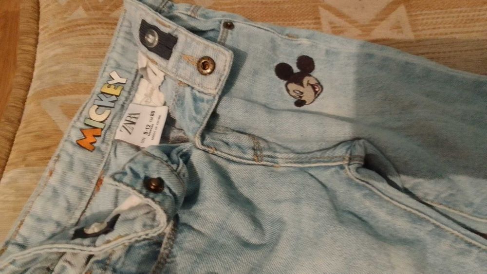 Spodnie jeansowe Zara rozmiar 80 regulacja paska