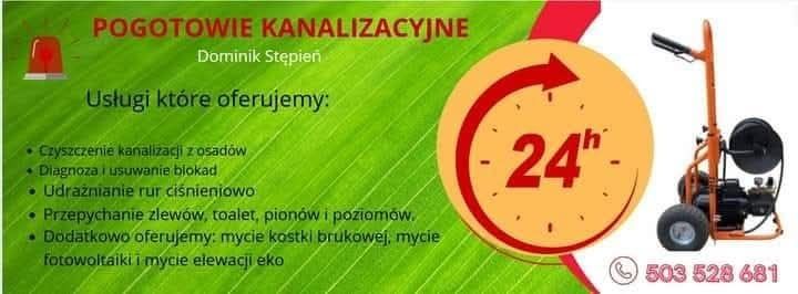 Pogotowie kanalizacyjne przetykanie i udrażnianie rur