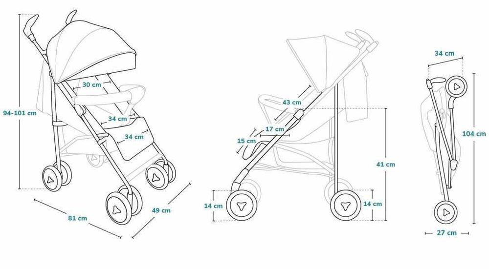 WÓZEK Spacerowy Spacerówka Parasolka LIONELO IRMA