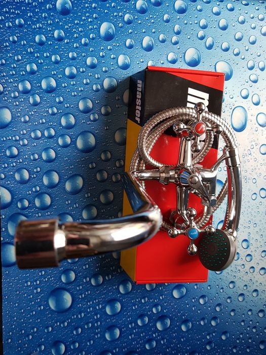 Смеситель змiшувач для ванны с душем MASTER 141 керамика