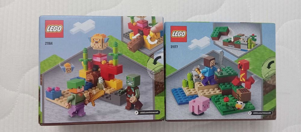 Lego Minecraft: 21164 The Coral Reef + 21177 The Creeper Ambush