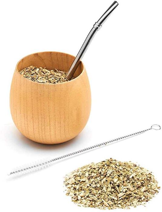 Kit Erva Mate/ Chimarrão - Cuia + Termos + Bombilha