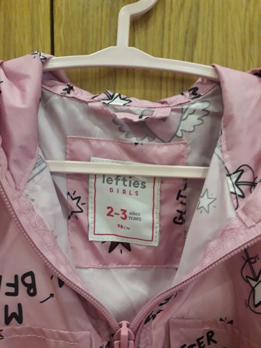 Parka Rosa com estampa.