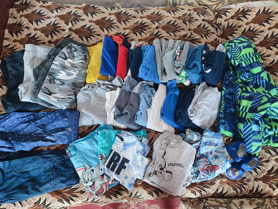 Пакет теплого/літнього одягу/взуття на хлопчика в садок 4-5 років