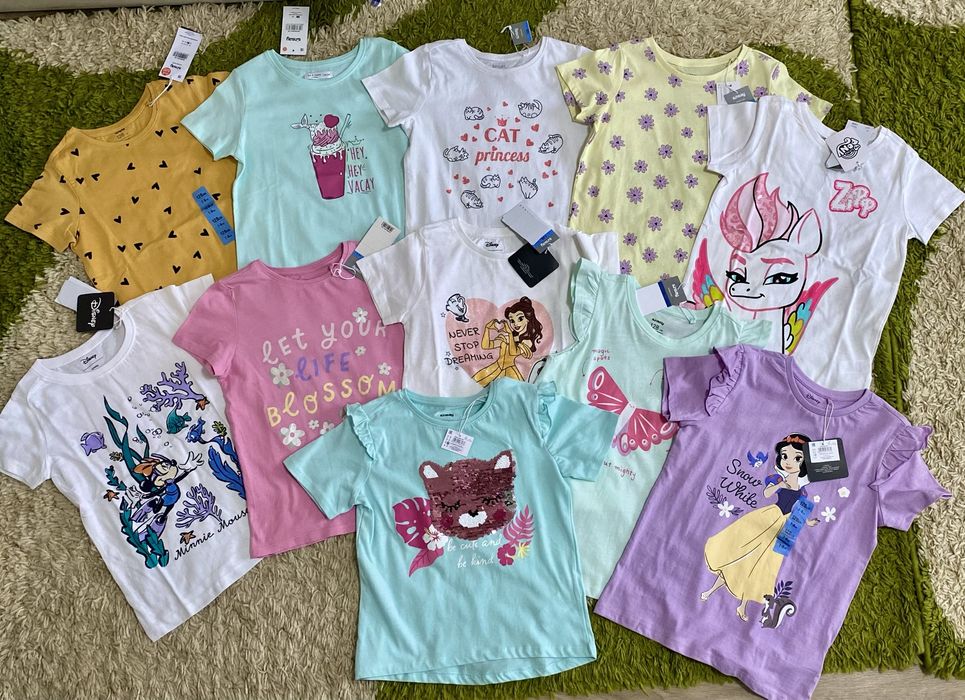 Новые футболки для девочки на 7-8 лет 128 см Sinsay