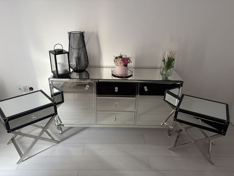 Komoda glamour lustrzana