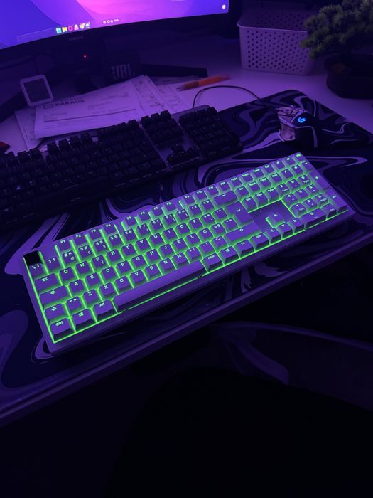 Teclado Gaming Branco RGB DUCK Zero 6108