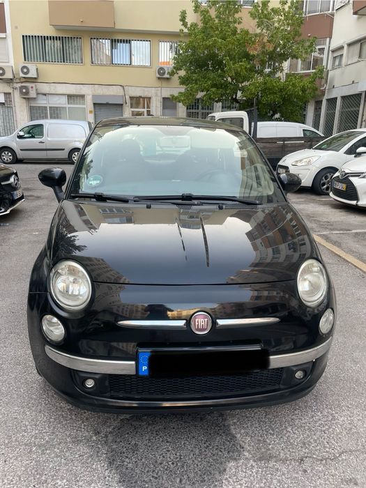 Fiat 500 preto 12/2011
