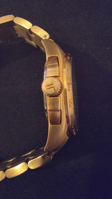 Relógio Jacques Lemans G-191 Sport Ouro 10k Cronógrafo Analógico Vidro