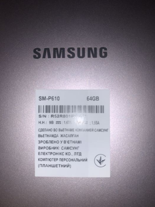 Планшет Samsung Galaxy Tab S6 Lite