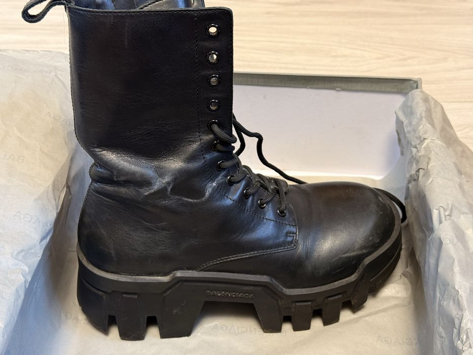 Balenciaga bulldozer leather boots