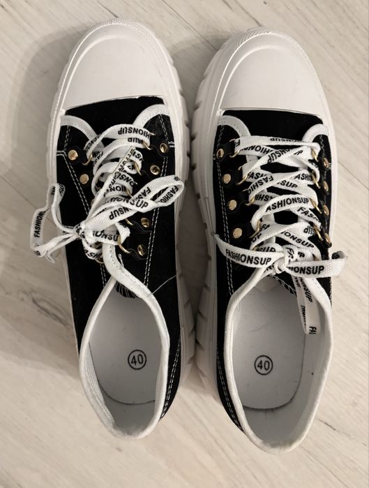 Nowe! Buty sneakersy na platformie trampki damskie 40