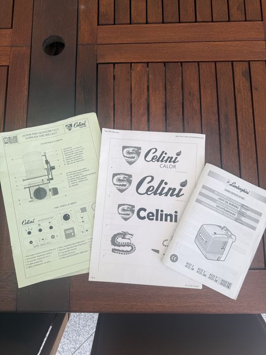 Caldeira a gasoleo e sanitario com deposito e exaustor em INOX