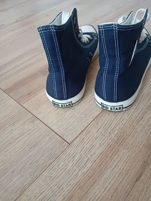 BIG STAR trampki damskie wysokie granatowe