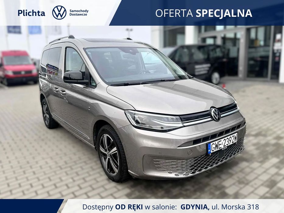 Volkswagen Caddy Style, Używany, Dach Panoramiczny, Kamera Cofania, Tempomat ACC