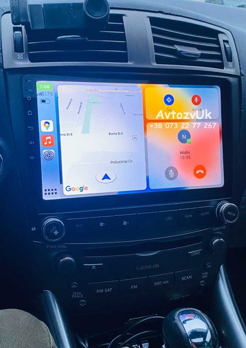 Магнитола Lexus IS250 GS300 GPS TV USB 2 дин Лексус CarPlay Android 15