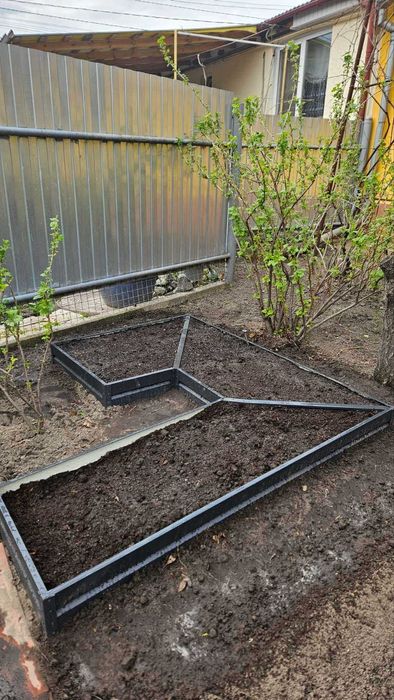 Грядки високі теплі металеві Клумба високая з металу Грядка тёплая