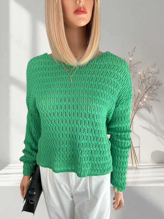 Nowy zielony ażurowy sweter damski Reserved rozmiar 38 M