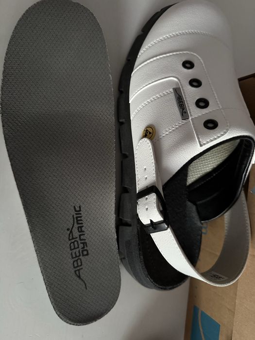 ABEBA 7369 Dynamic ESD białe chodaki sandały  roz43