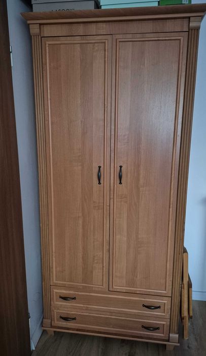 REZERWACJA.ODDAM zestaw mebli: szafa, komoda, witryna