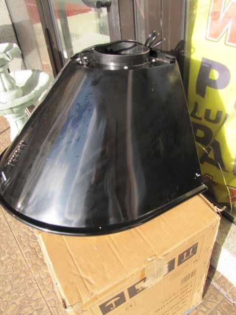 Okap kuchenny w stylu retro czarny 60cm złoty reling Klarstein Lumio