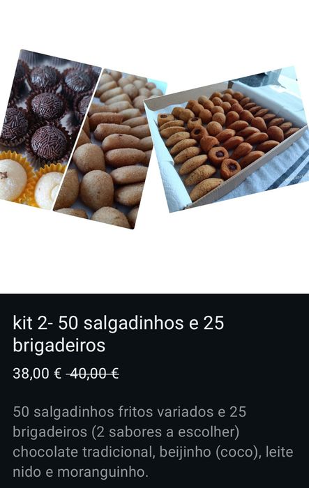 Kits Festa - salgadinhos e brigadeiros