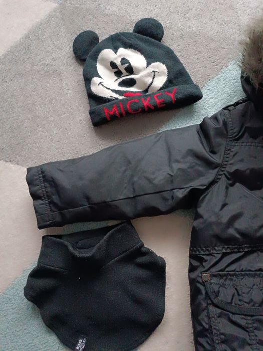 Kombinezon zimowy zestaw kurtka spodnie czapka rękawice kaxs Zara