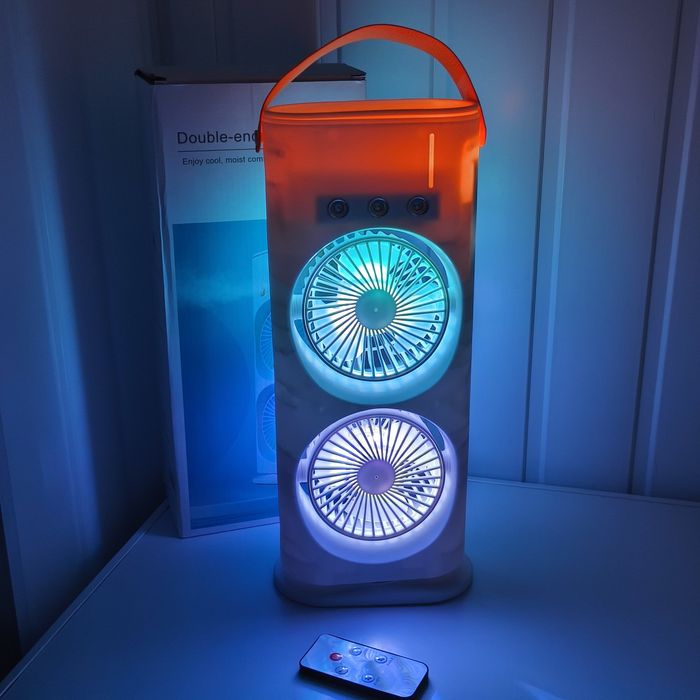 Вентилятор настільний подвійний з охолодженням Double-ended Spray Fan