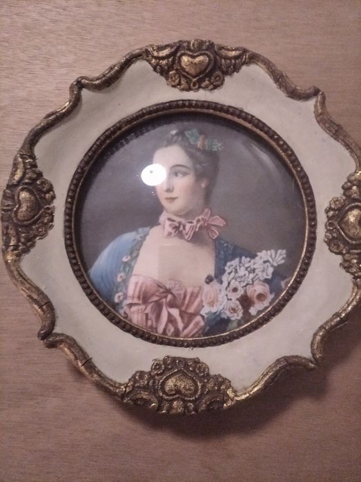 Quadro redondo da Sra D. Beatriz Lazanna Bilbau de 1649