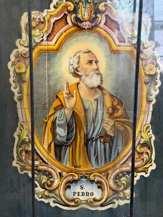 Wizerunek Święty Piotr Apostoł Ceramika Antyk Unikat XIX XX