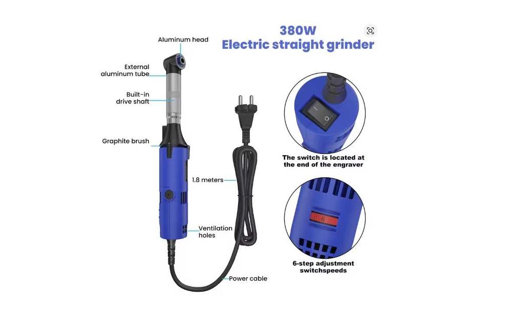 Mini Szlifierka Kątowa 500W z regulacją + Akcesoria