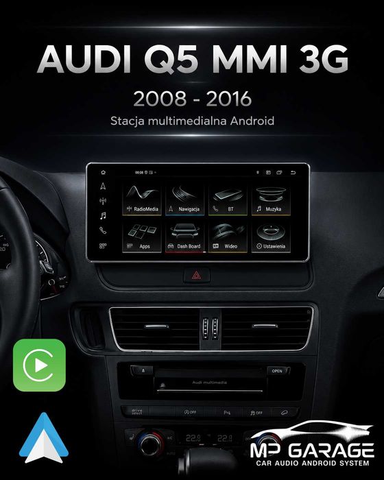 Audi Q5 2009-2017 Android 14 CarPlay Android Auto 4G LTE QLED  MMI 3G GPS WiFi Bluetooth