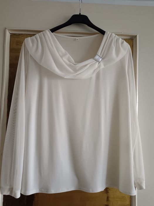 Bluzka wizytowa kremowa