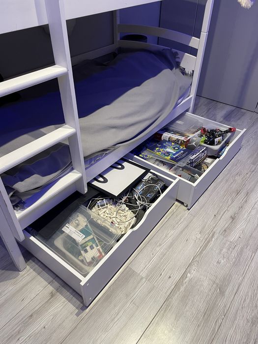 Łóżko pietrowe kolor biały