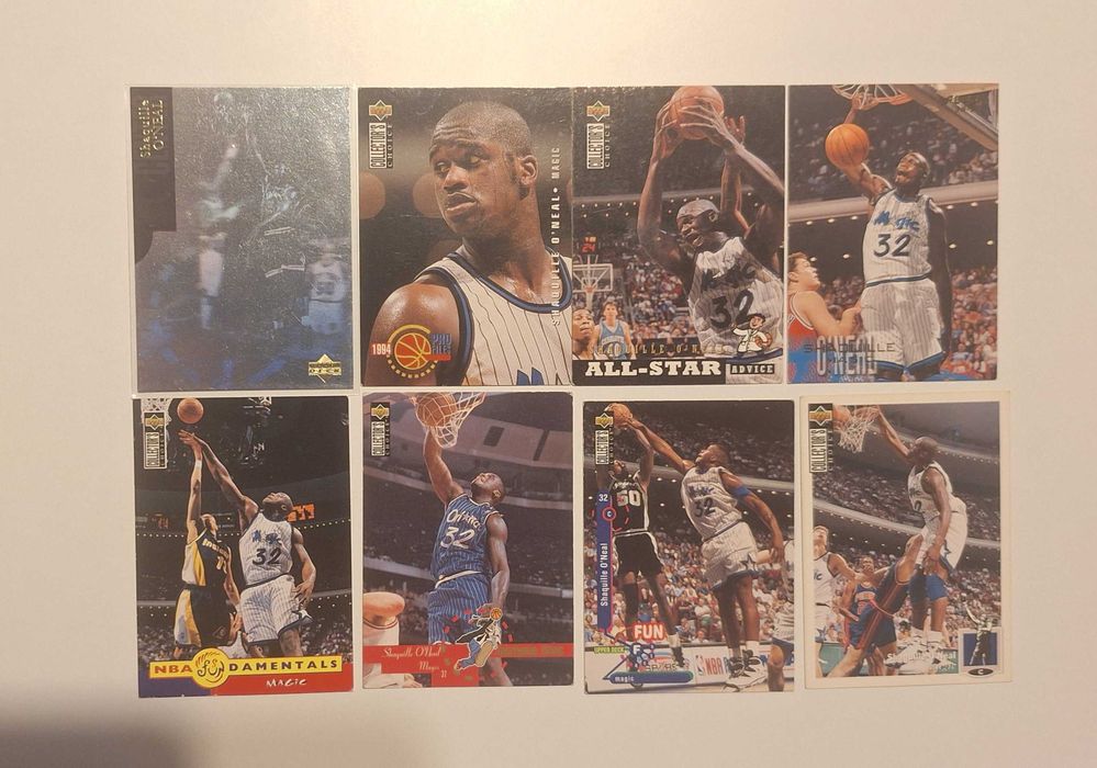Zestaw 8 Kart NBA Orlando Magic Shaquille O'Neal  z lat 90