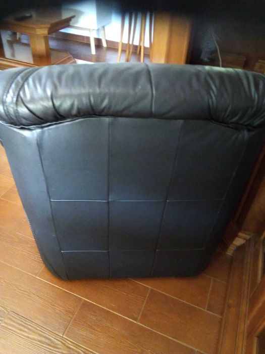 Sofás 3-2-1 em pele com Sofa cama