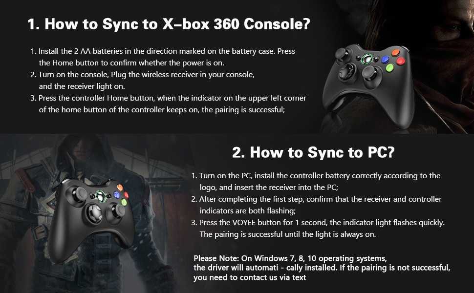 Comando XBOX 360 Windows sem fios Consola Joystick NOVO