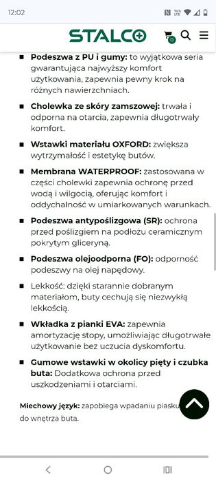 Trzewiki męskie Defender on roz.41 Stalco