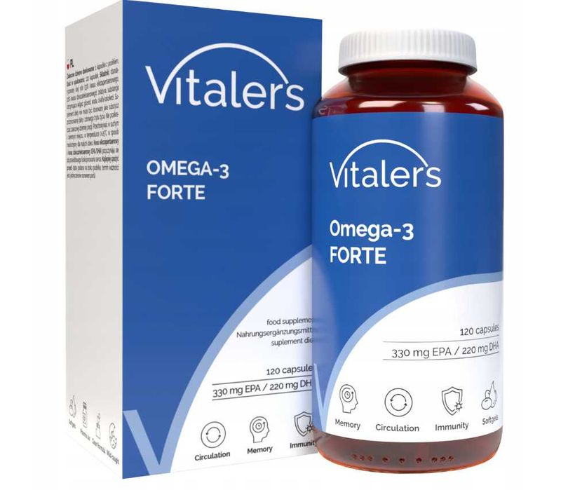 Омега 3 Форте 1000мг 120 капсул Vitalers Omega 3 Forte 1000mg 120