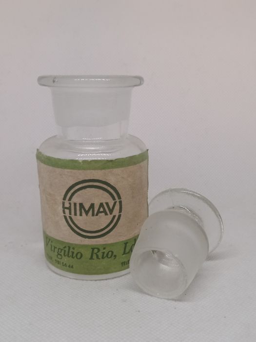 Frasco antigo de laboratório HIMAVI
