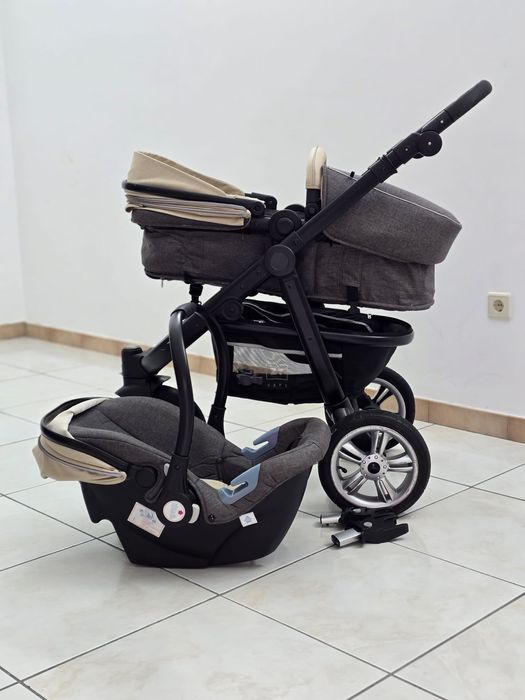 Carrinho de Bebé 3 em 1 ZY Baby – Em Excelente Estado!64332086094339122