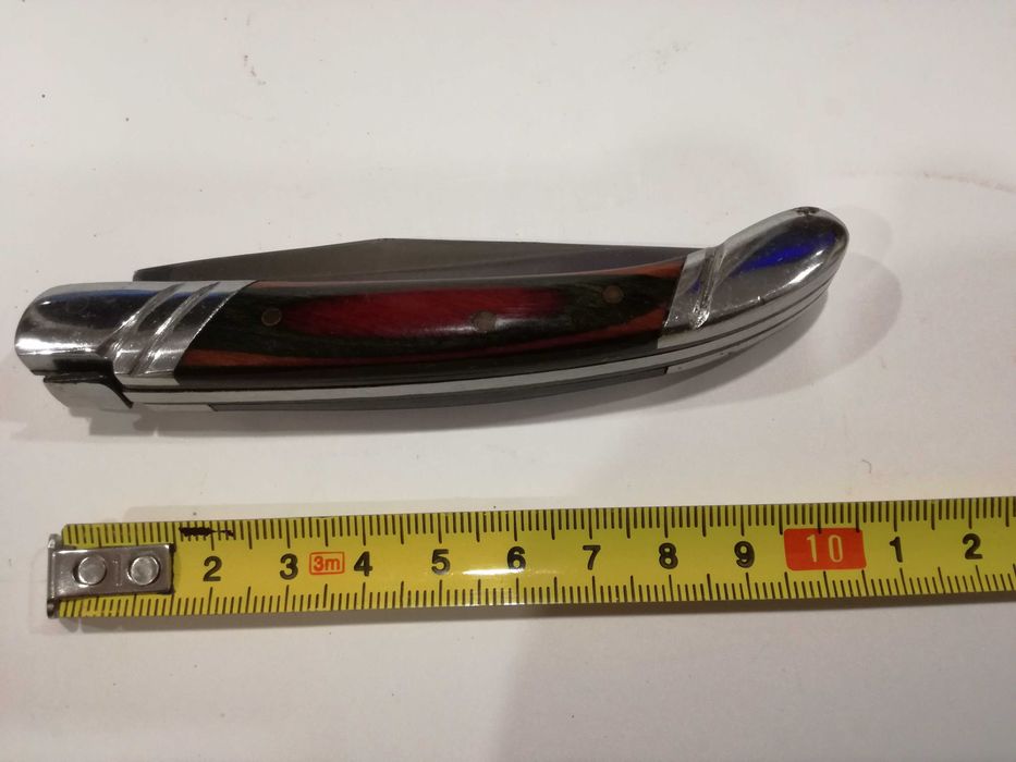 Canivete de Coleção Usado Tipo Laguiole - Cabo Madeira e Metal