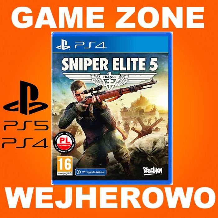Sniper Elite 5 PS4 + Slim + Pro + PS5 = PŁYTA PL Wejherowo